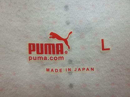 PUMA GOLF(プーマゴルフ) 長袖ポロシャツ 白薄ピンク黒ドット柄 レディース L B