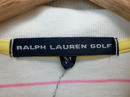 RALPH LAUREN GOLF(ラルフローレンゴルフ) ポロシャツ 白緑ピンクボーダー レディース M B