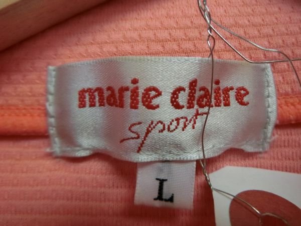 marie claire sport(マリ・クレール・スポーツ) 長袖ポロシャツ ピンク レディース L B