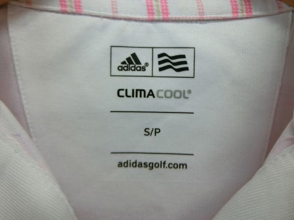 adidas(アディダス) ポロシャツ ピンク×白 レディース S A