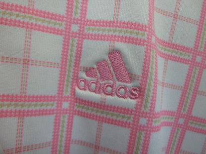 adidas(アディダス) ポロシャツ ピンク×白 レディース S A