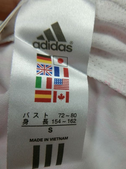 adidas(アディダス) ポロシャツ ピンク×白 レディース S A
