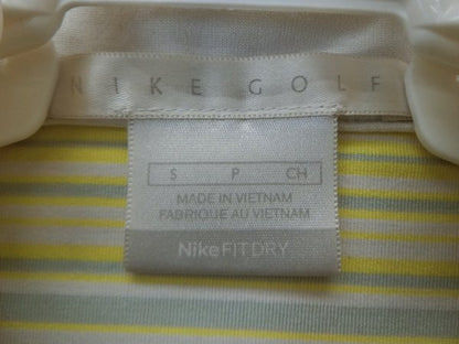 NIKE GOLF(ナイキゴルフ) ハーフジップポロシャツ 黄白ボーダー レディース S B
