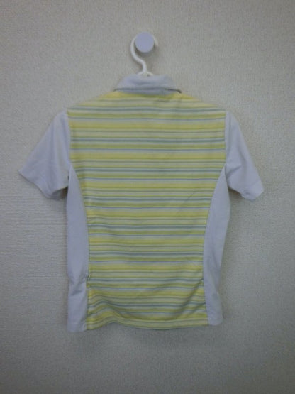 NIKE GOLF(ナイキゴルフ) ハーフジップポロシャツ 黄白ボーダー レディース S B