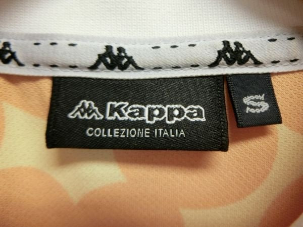 Kappa(カッパ) ポロシャツ オレンジ総柄 レディース S B