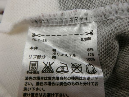 adidas(アディダス) ポロシャツ 白グレーボーダー レディース M A