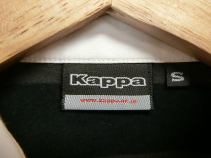 Kappa(カッパ) 長袖ポロシャツ 黒グレー白 レディース S B