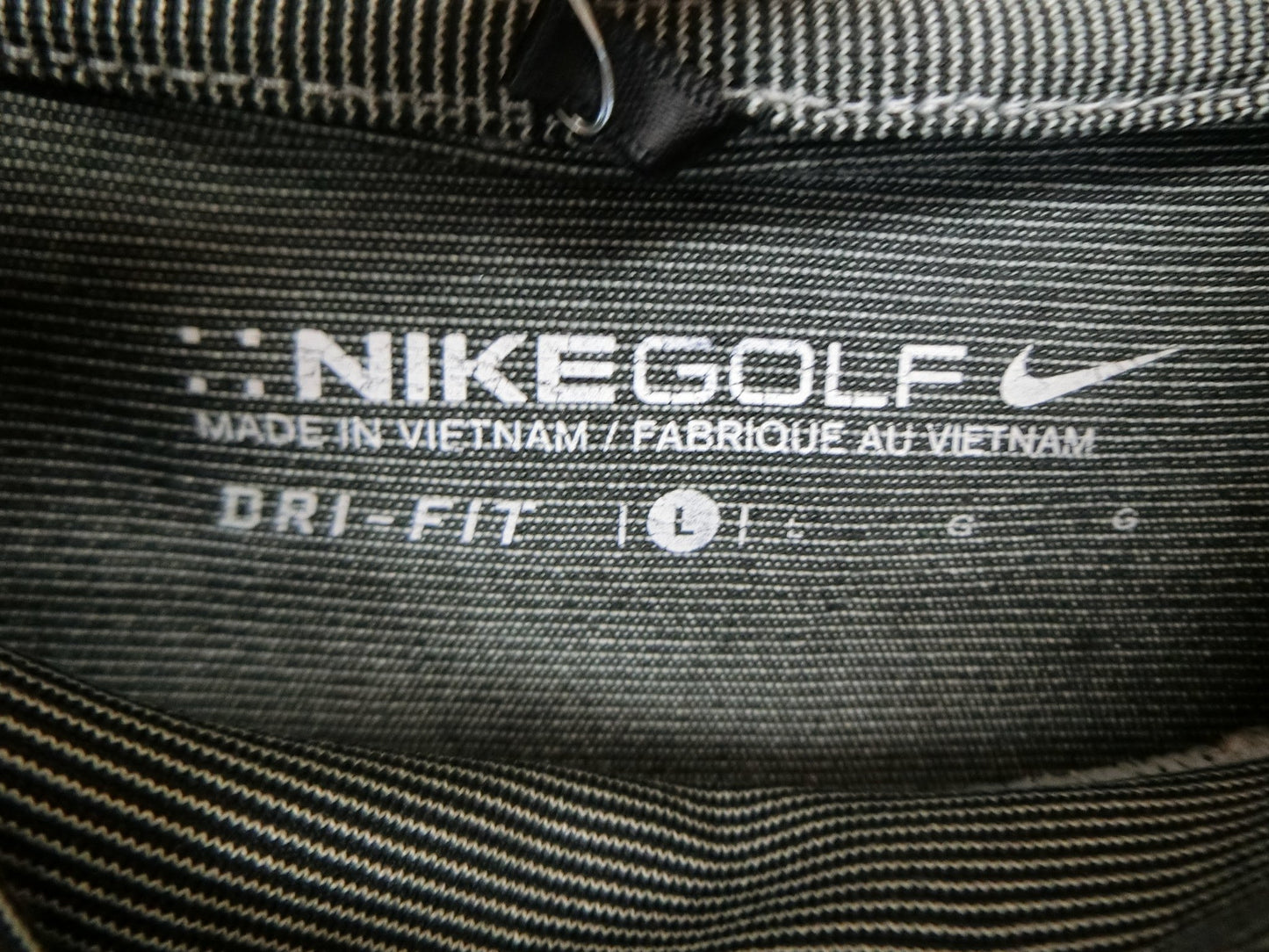 NIKE GOLF(ナイキゴルフ) ハイネックシャツ 黒白細ボーダー レディース L A