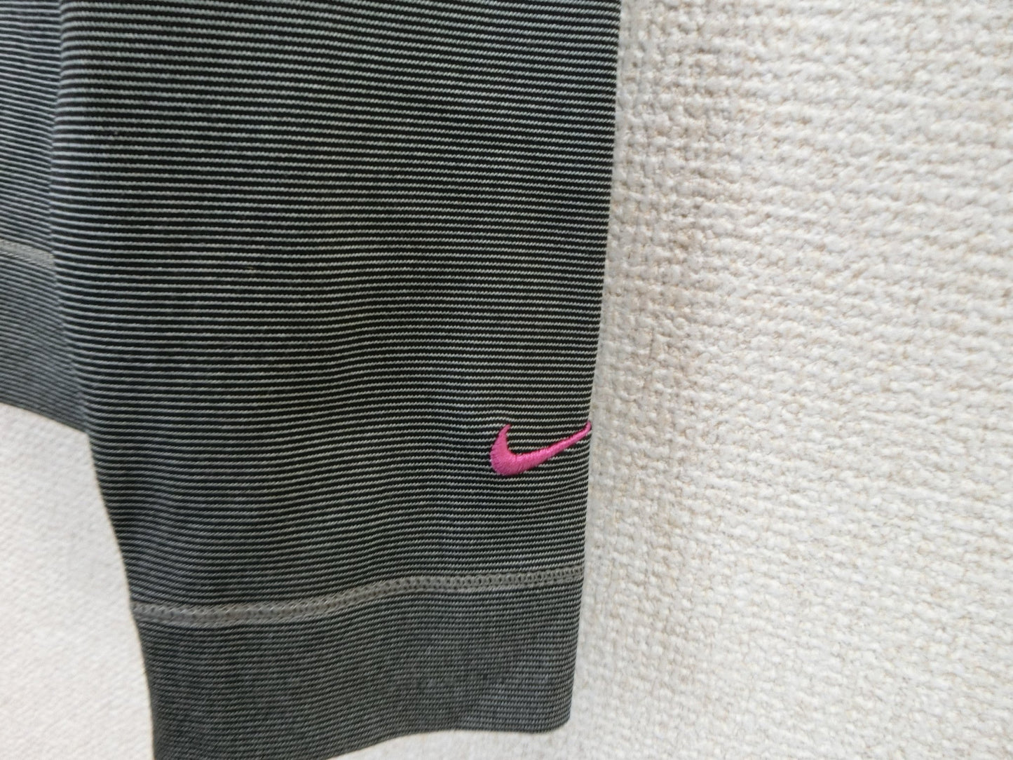 NIKE GOLF(ナイキゴルフ) ハイネックシャツ 黒白細ボーダー レディース L A