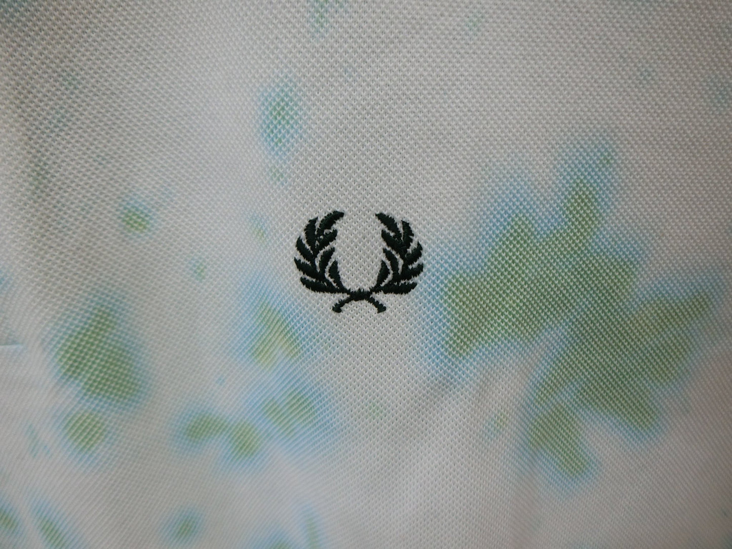 FRED PERRY(フレッドペリー) ポロシャツ 緑白 メンズ XS A