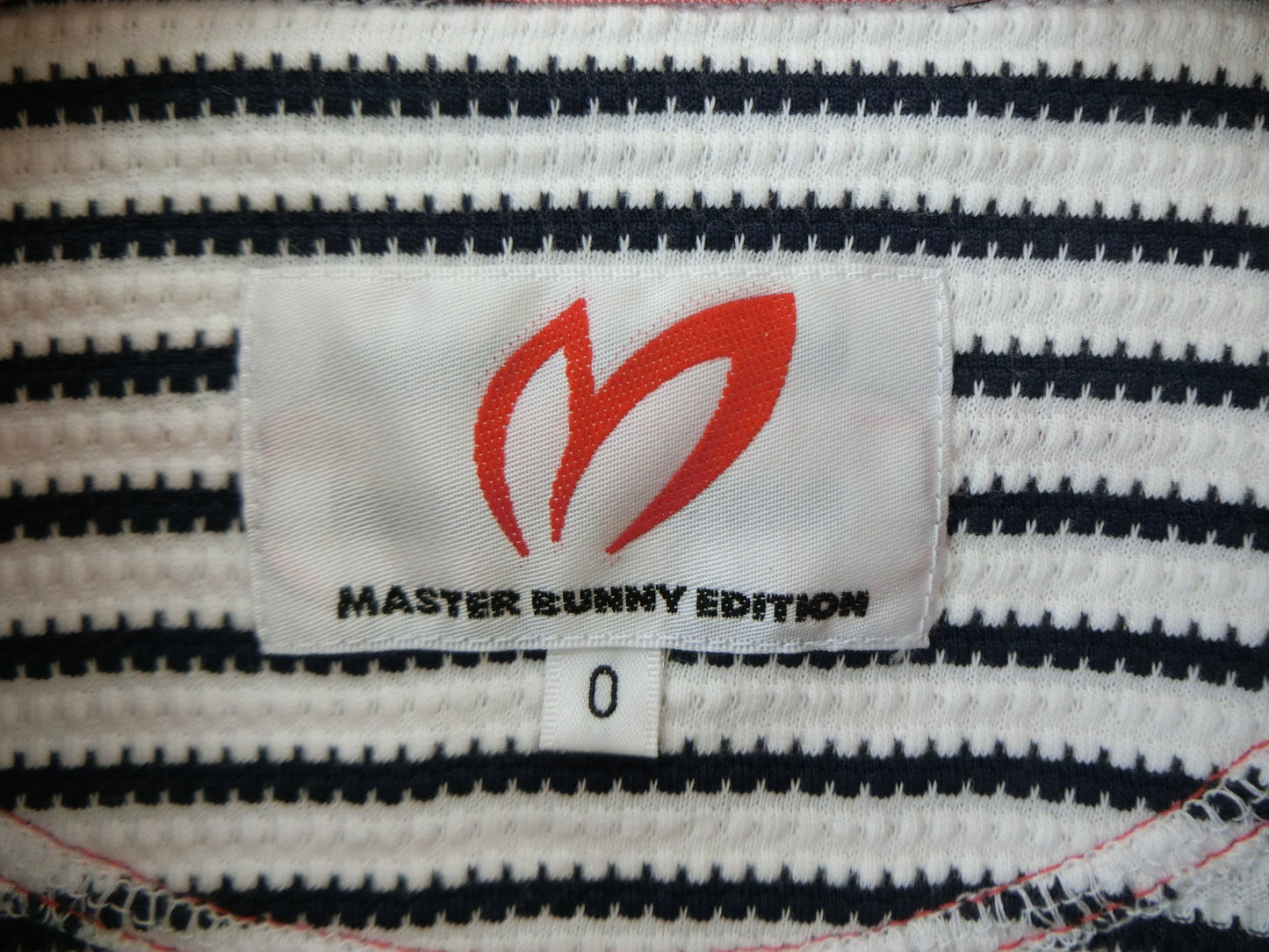 MASTER BUNNY EDITION(マスターバニーエディション) ポロシャツ 白紺ボーダー レディース 0 S