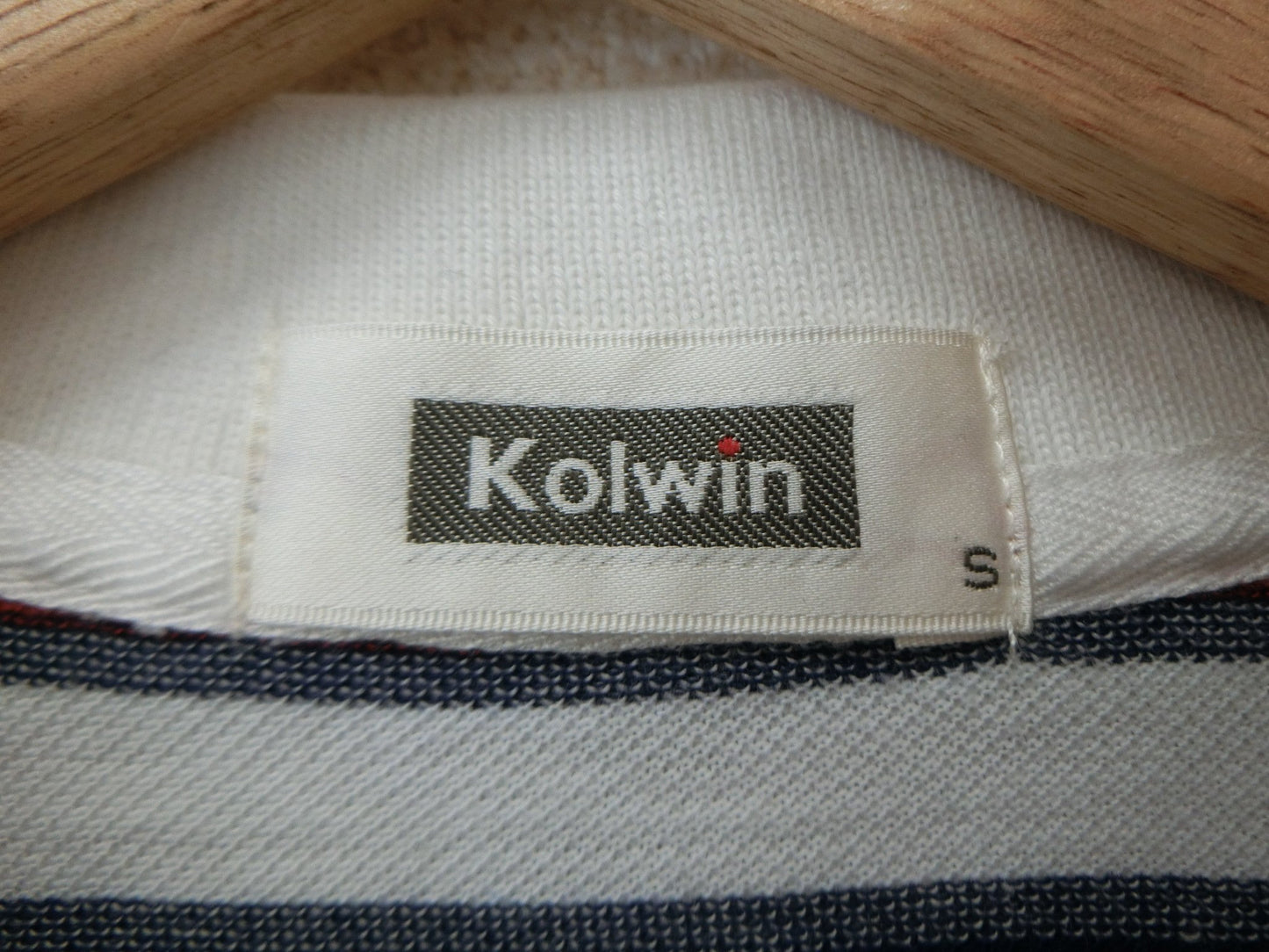 Kolwin(コルウィン) ポロシャツ 白赤紺ボーダー レディース S A