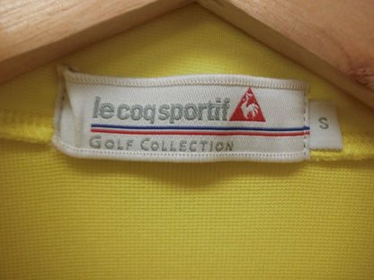 le coq sportif(ルコックスポルティフ) ハーフジップポロシャツ 黄オレンジ レディース S A