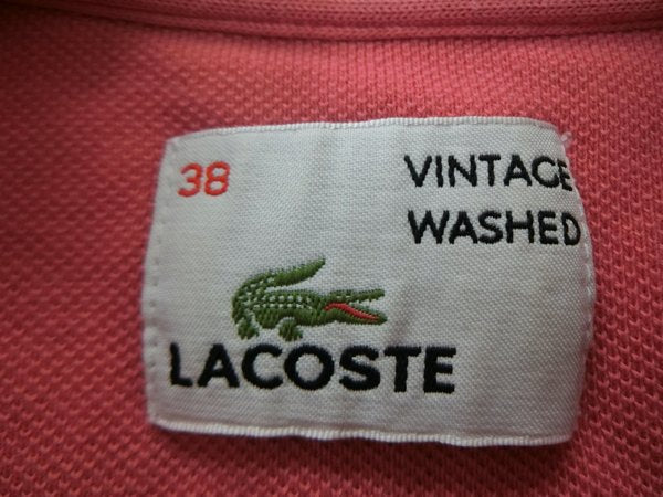 LACOSTE(ラコステ) ポロシャツ ピンク レディース 38 B