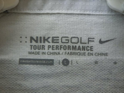 NIKE GOLF(ナイキゴルフ) ポロシャツ グレー白ボーダー メンズ L A