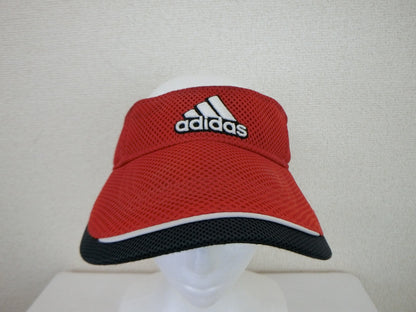 adidas(アディダス) サンバイザー 赤 メンズ 57~59cm B