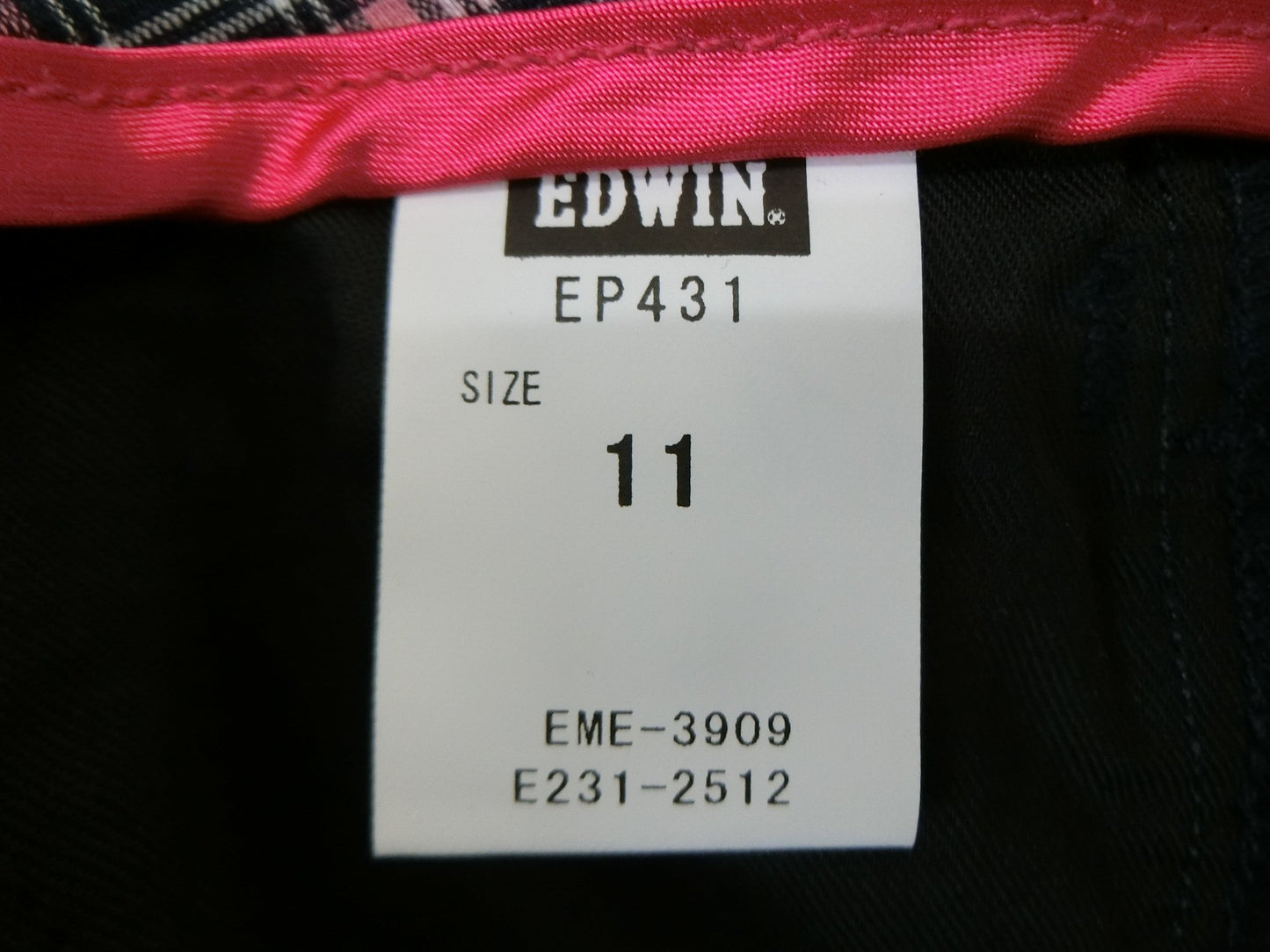 EDWIN GOLF(エドウィンゴルフ) パンツ ピンク紺チェック レディース 11 S