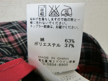 EDWIN GOLF(エドウィンゴルフ) パンツ ピンク紺チェック レディース 11 S