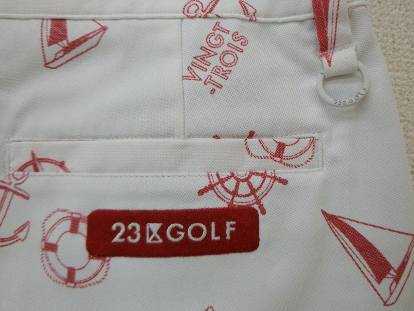 23区 GOLF(23区ゴルフ) ショートパンツ 白赤柄 レディース 61 S