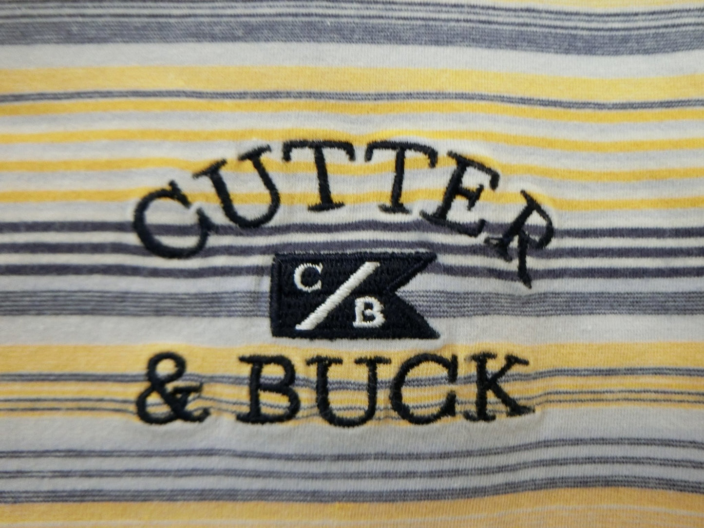 CUTTER&BUCK(カッター＆バック) ハイネックシャツ 黄グレーボーダー レディース L/G A