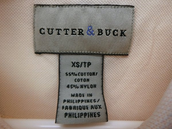 CUTTER&BUCK(カッター＆バック) ポロシャツ ベージュストライプ メンズ XS B