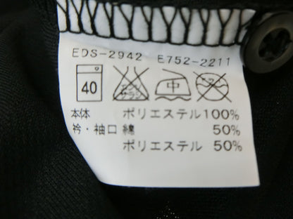 EDWIN GOLF(エドウィンゴルフ) ポロシャツ 黒白 レディース S B