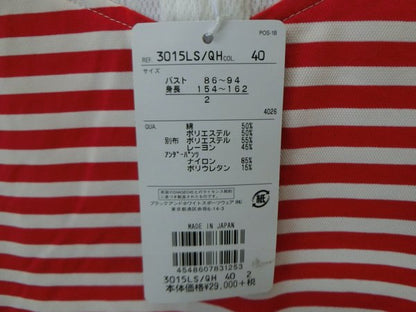 Black&White(ブラック&ホワイト) ワンピース 白赤ボーダー レディース 2 3015LS/QH N