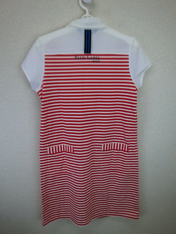 Black&White(ブラック&ホワイト) ワンピース 白赤ボーダー レディース 2 3015LS/QH N