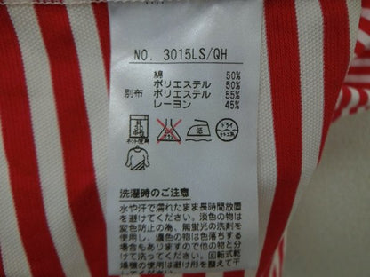 Black&White(ブラック&ホワイト) ワンピース 白赤ボーダー レディース 2 3015LS/QH N