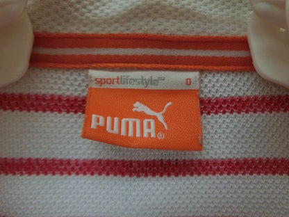 PUMA GOLF(プーマゴルフ) ポロシャツ 白赤ボーダー レディース 0 B