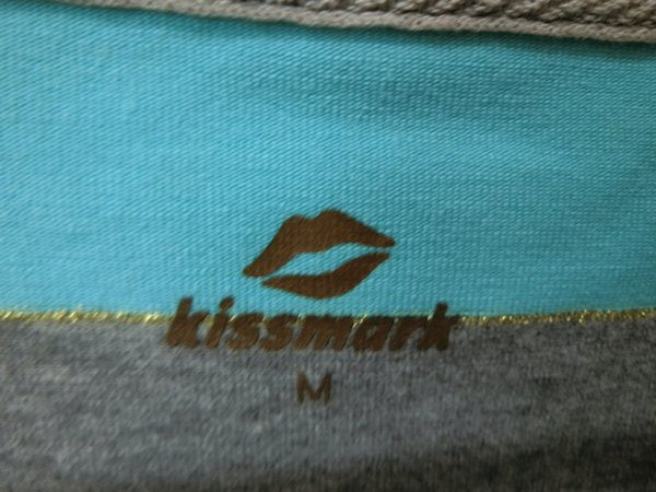 kissmark(キスマーク) ワンピース グレー水色喜ボーダー レディース M A