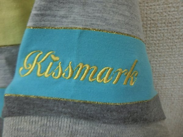 kissmark(キスマーク) ワンピース グレー水色喜ボーダー レディース M A