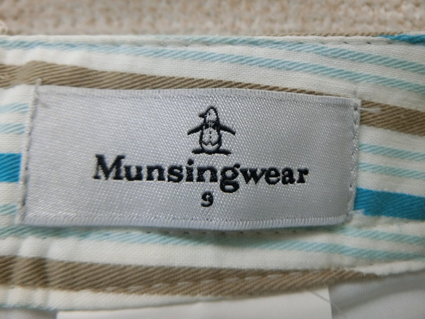 Munsingwear(マンシングウェア) スカート ターコイズ茶ボーダー レディース 9 B