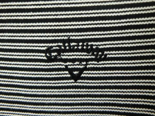 Callaway(キャロウェイ) ポロシャツ 白黒ボーダー レディース M B