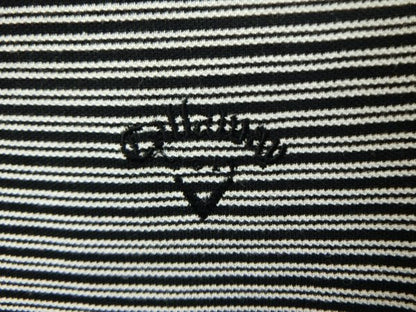 Callaway(キャロウェイ) ポロシャツ 白黒ボーダー レディース M B