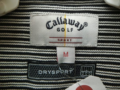Callaway(キャロウェイ) ポロシャツ 白黒ボーダー レディース M B