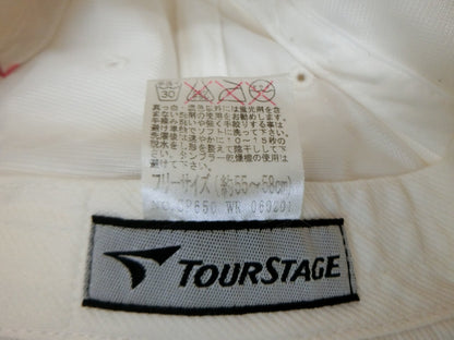 TOURSTAGE(ツアーステージ) キャップ 白赤 レディース フリーサイズ B