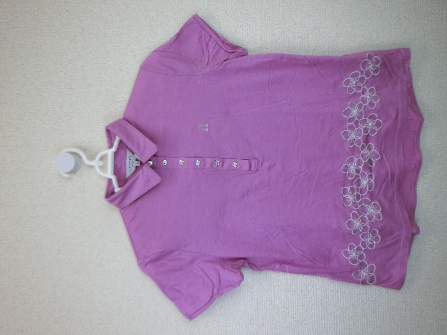 LANVIN SPORT(ランバンスポーツ) ポロシャツ 紫 レディース 40 ゴルフウェア 2106-0307 中古