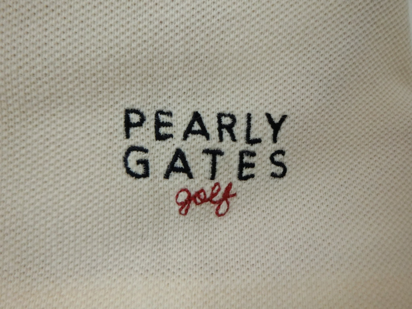 PEARLY GATES(パーリーゲイツ) ポロシャツ ベージュ紺 レディース 2w B