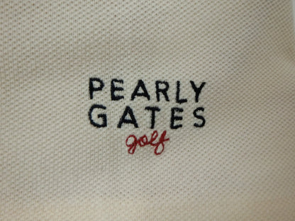 PEARLY GATES(パーリーゲイツ) ポロシャツ ベージュ紺 レディース 2w B