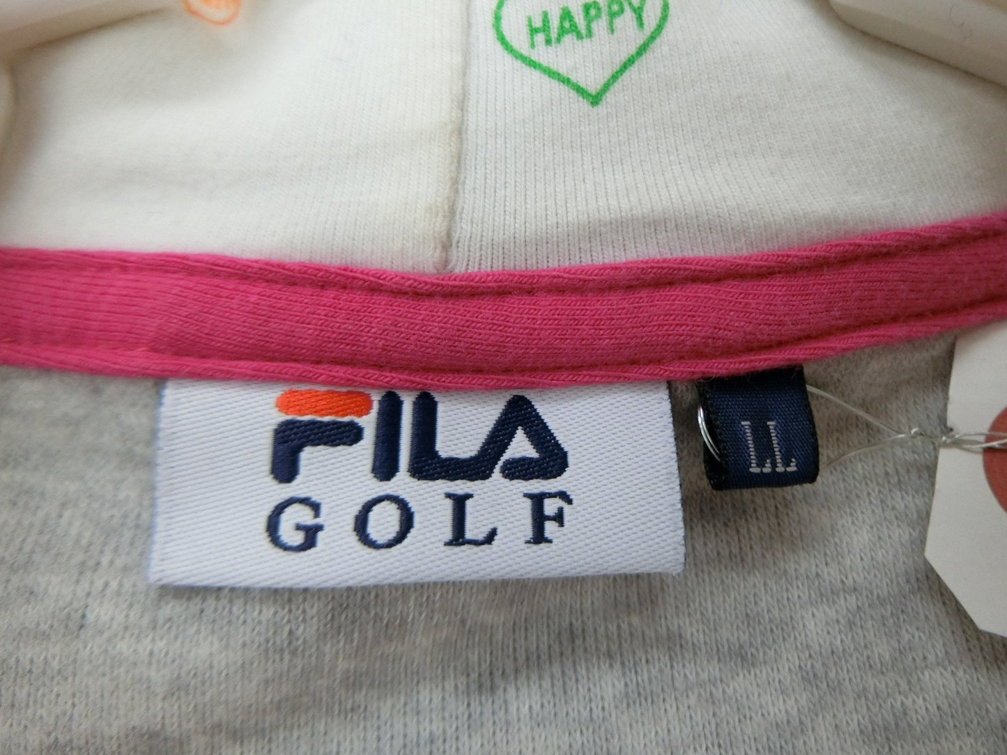 FILA GOLF(フィラゴルフ) フルジップパーカー グレーピンク レディース LL B