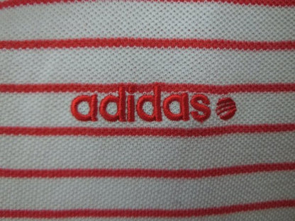 adidas(アディダス) ポロシャツ 白ピンクボーダー レディース OT A