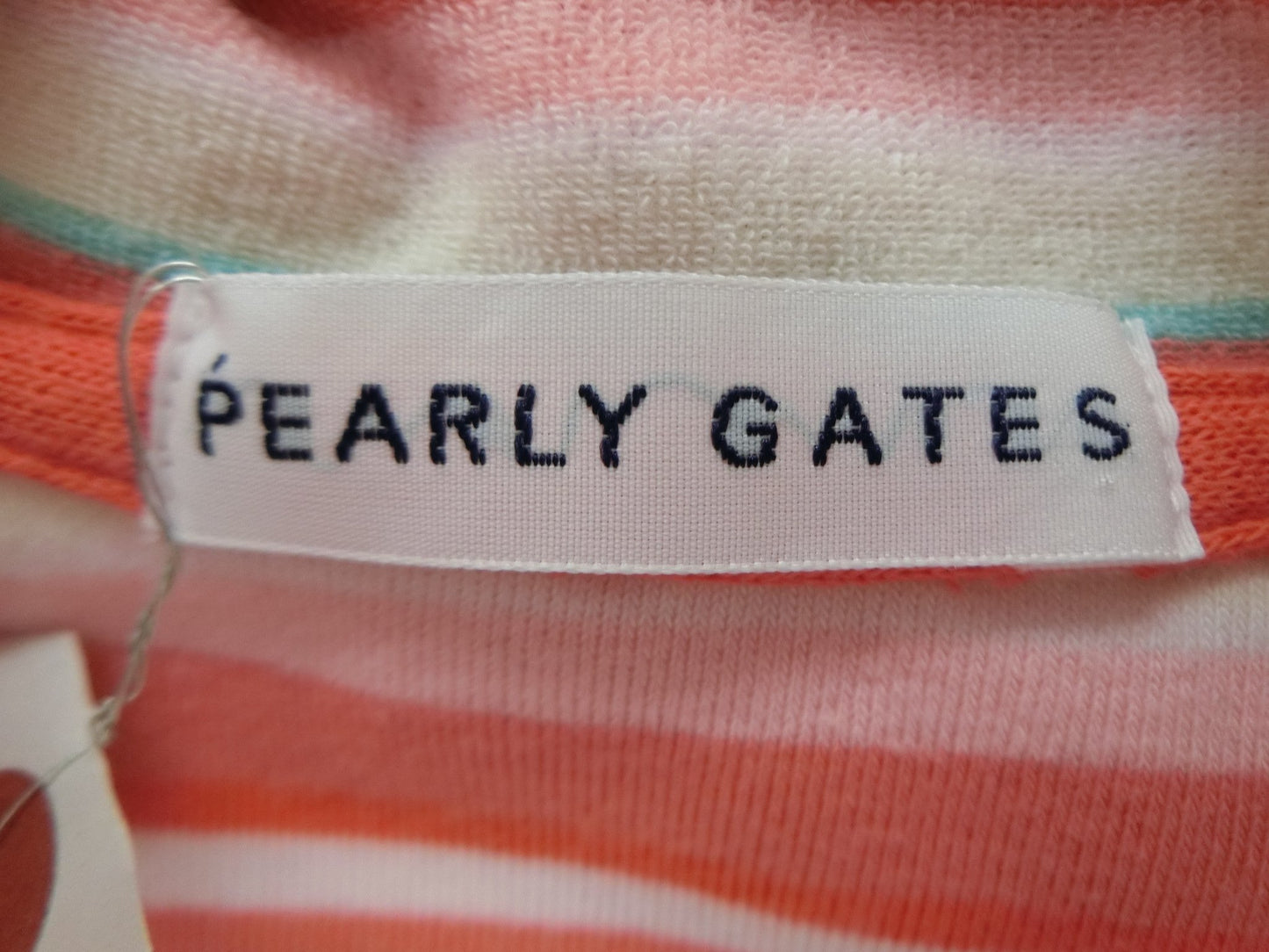 PEARLY GATES(パーリーゲイツ) ポロシャツ 赤白ボーダー レディース 0 B