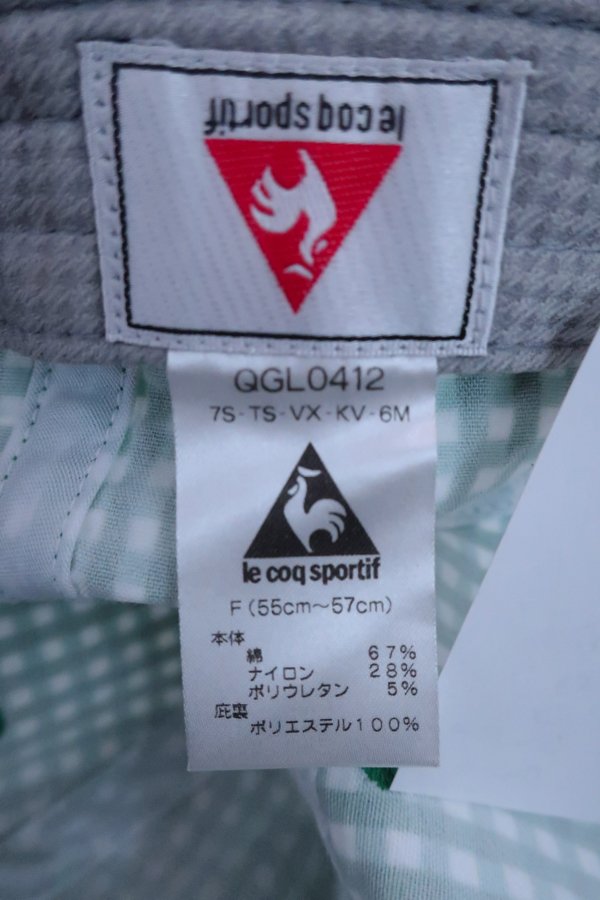 le coq sportif(ルコックスポルティフ) キャップ 緑白チェック柄 レディース フリーサイズ A