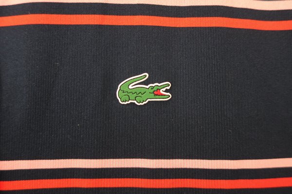 LACOSTE(ラコステ) ポロシャツ 紺ボーダー柄 レディース 40 A