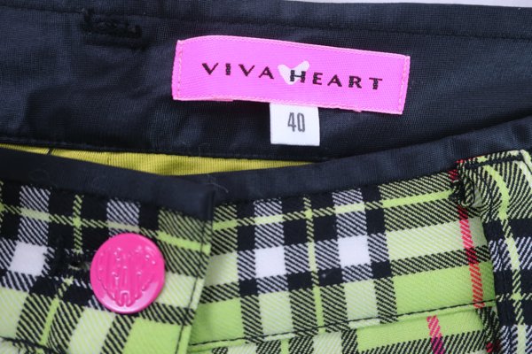 VIVA HEART(ビバハート) パンツ 黄色チェック レディース 40 B