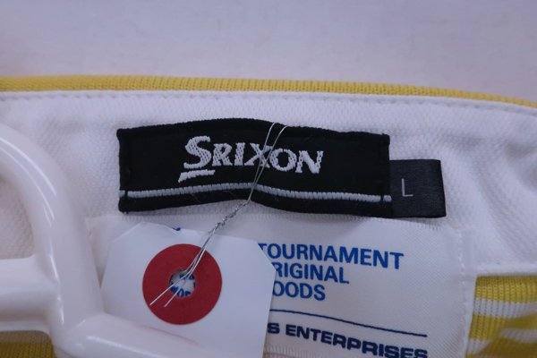 SRIXON(スリクソン) ポロシャツ 黄色白ボーダー メンズ L A