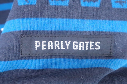 PEARLY GATES(パーリーゲイツ) ポロシャツ 紺青ボーダー メンズ 5 053-8160429 ゴルフウェア 2207-0134 中古