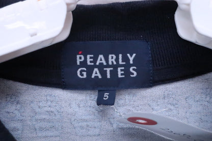 PEARLY GATES(パーリーゲイツ) ポロシャツ 紺青ボーダー メンズ 5 053-8160429 ゴルフウェア 2207-0134 中古