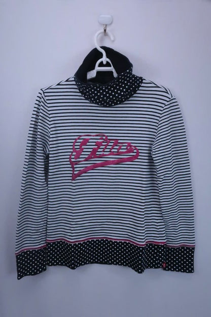 FILA GOLF(フィラゴルフ) ハイネックシャツ 白黒ボーダー レディース L B